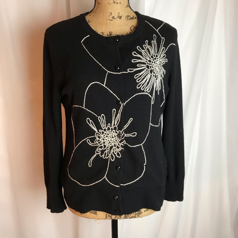 Anthropologie Tabitha Embroidered Cardigan